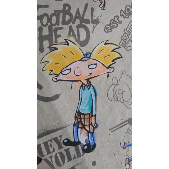 Hey Arnold! All-Over Print T-Shirt – Nickelodeon Graphic Tee – Men’s Size Large - Picture 3 of 4